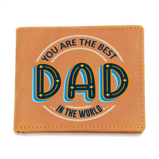 Dad You Are the Best Custom Graphic Leather Wallet | Best gift for Dad and Guys