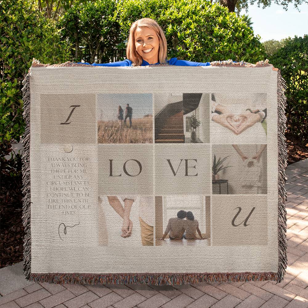 Custom Heirloom Woven Blanket | I love you | Perfect blanket gift for your loved ones