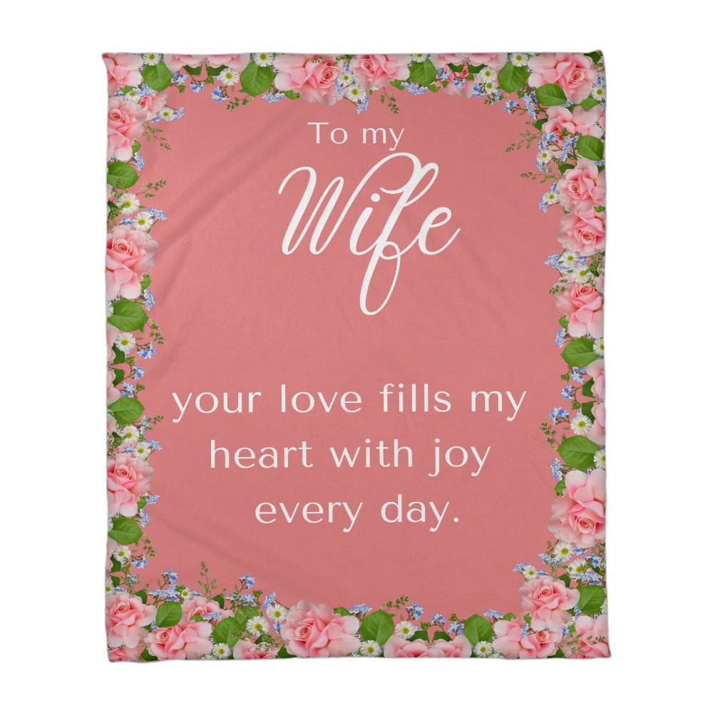 Coral Fleece Blanket | To my Wife | Perfect gift for your loved ones