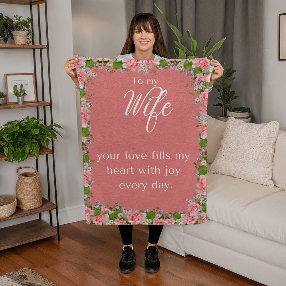 Coral Fleece Blanket | To my Wife | Perfect gift for your loved ones