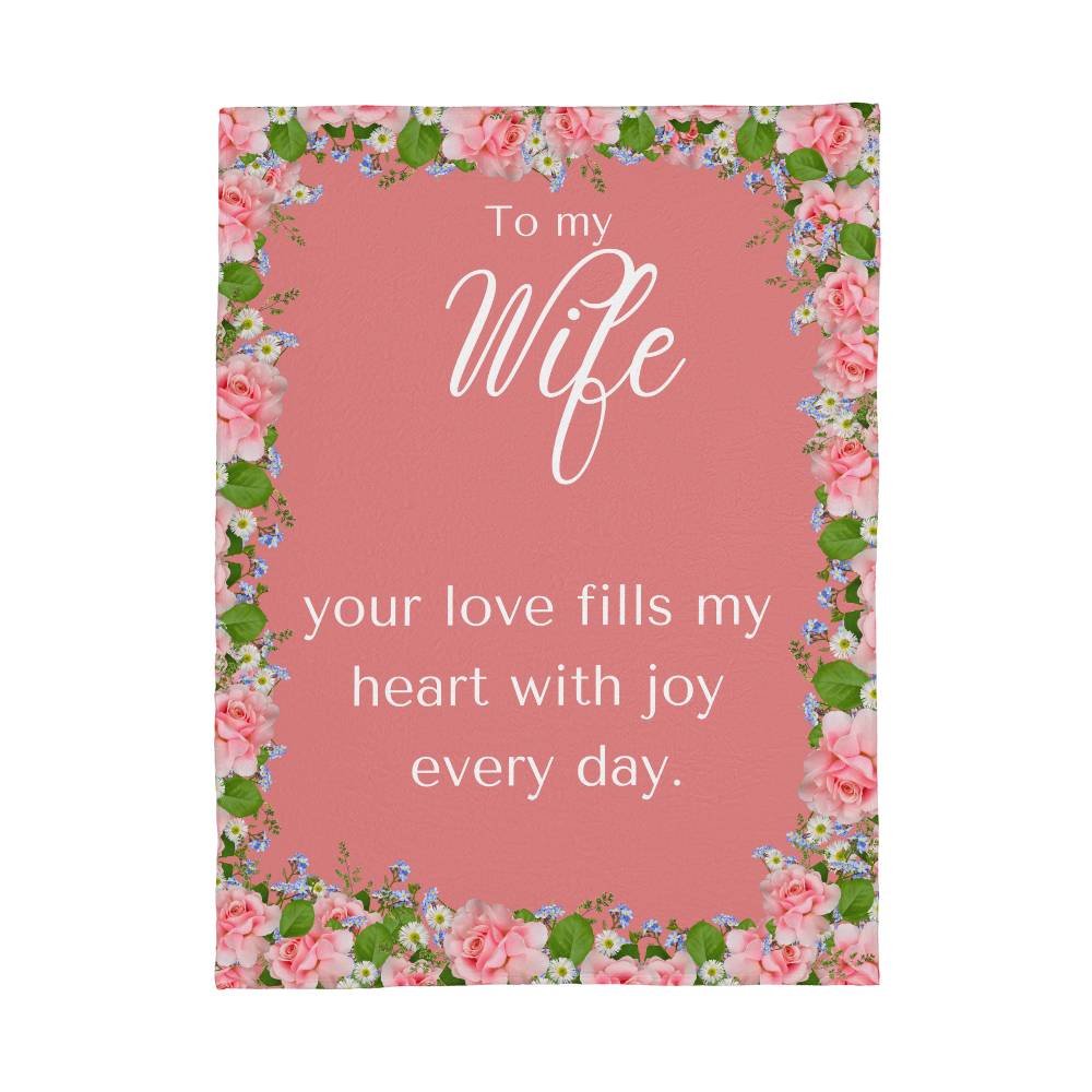 Coral Fleece Blanket | To my Wife | Perfect gift for your loved ones