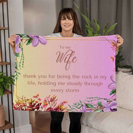 Coral Fleece Blanket | To my Wife | Perfect gift for your loved ones