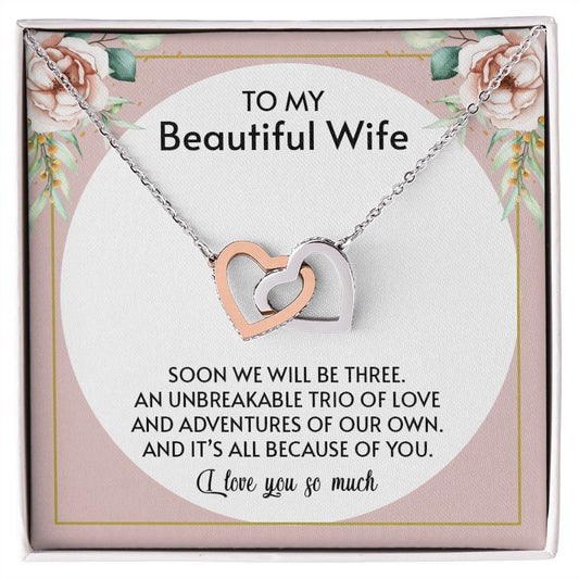 My Beautiful Wife | Our love is unbreakable - Interlocking Hearts necklace